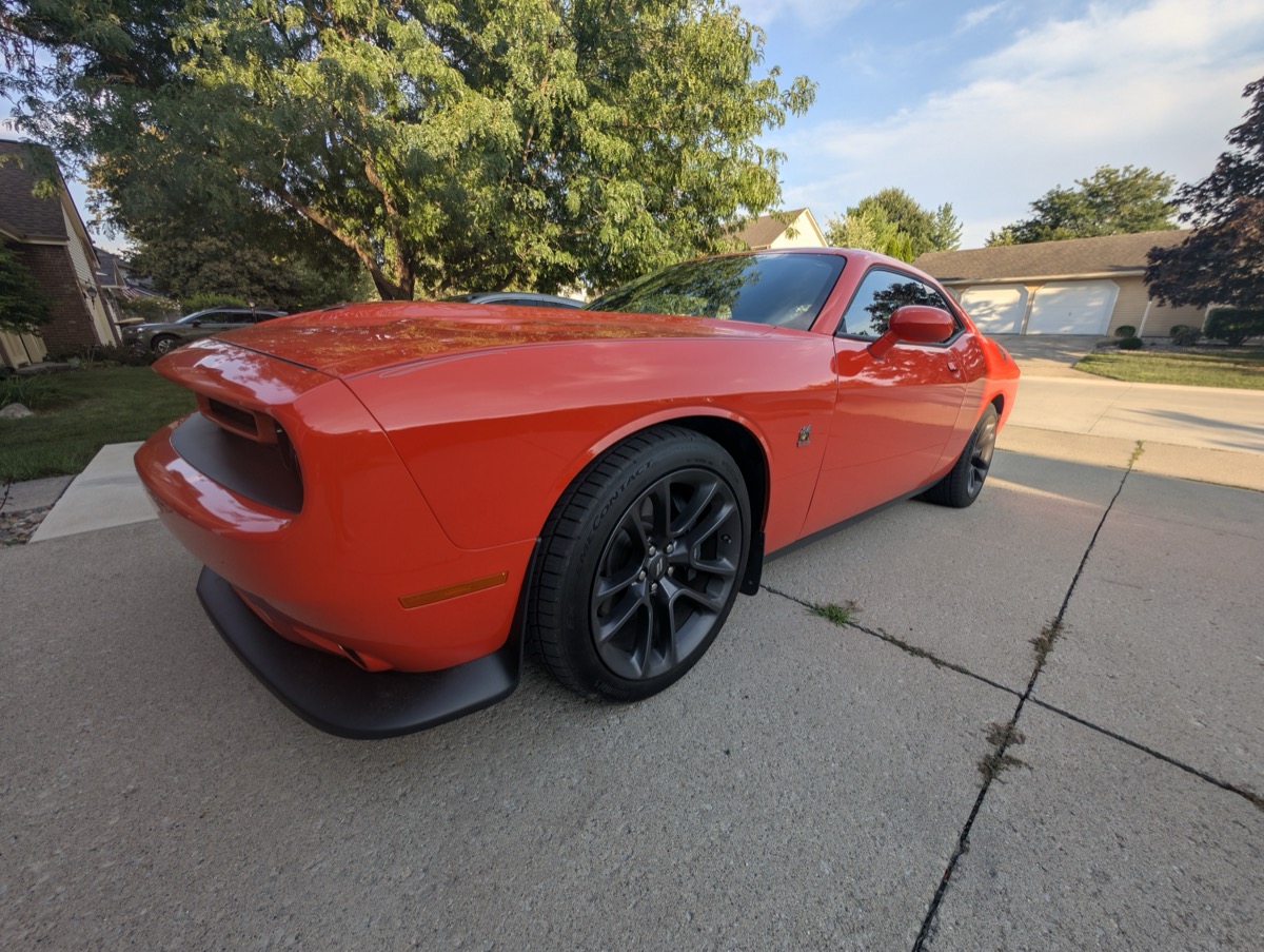 Dodge Challenger before detailing