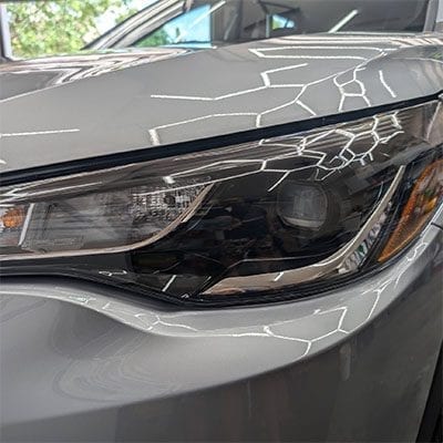 Restored clear headlight