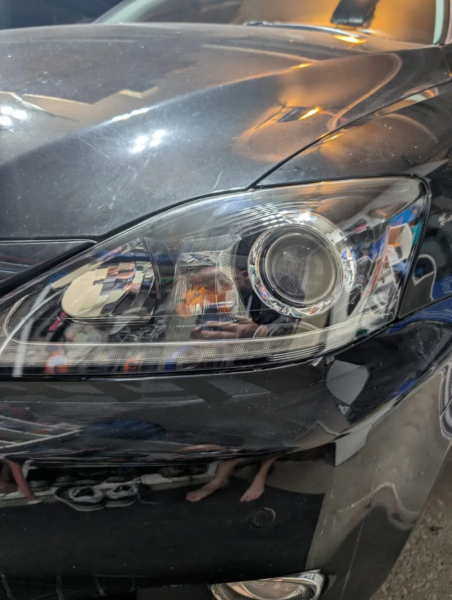After headlight restoration — crystal clear restored lens