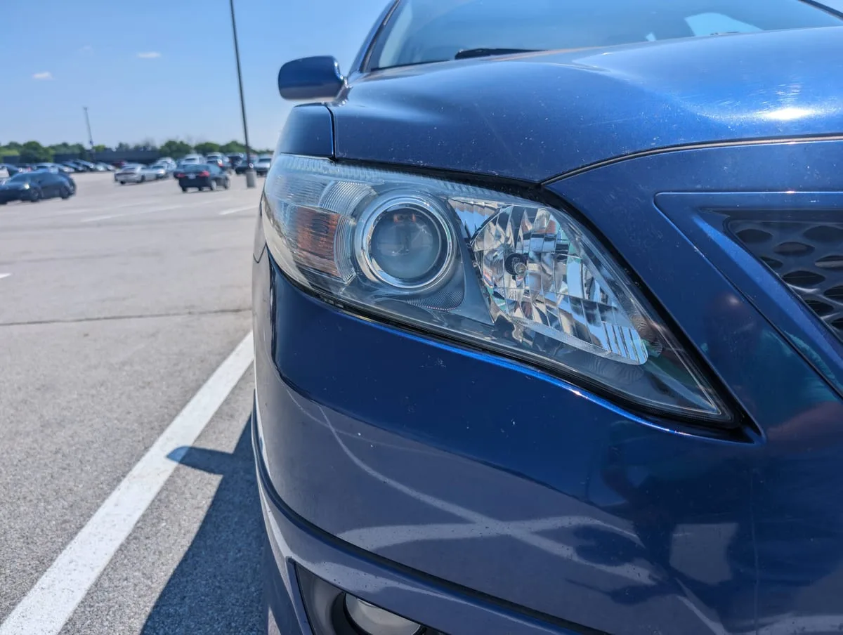 After headlight restoration — crystal clear restored lens