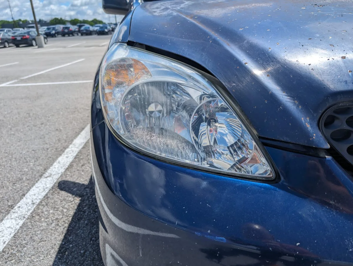 After headlight restoration — crystal clear restored lens