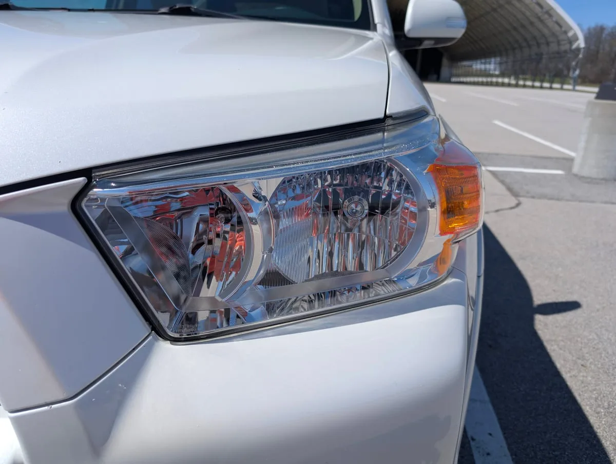 After headlight restoration — crystal clear restored lens